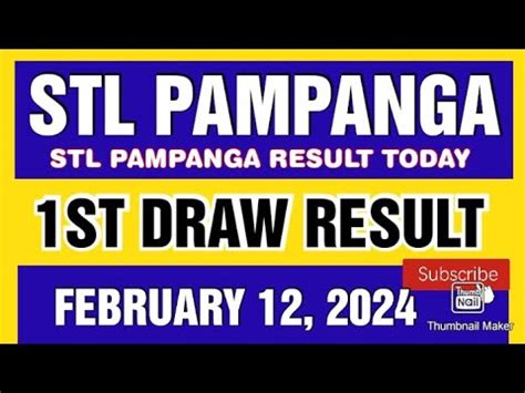 stl pampanga result today 1st draw history|Facebook.